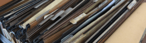Close-up image of file folders