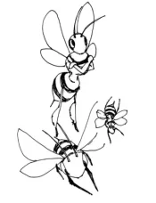 Bees that appear in the Sandy Stockings saga books