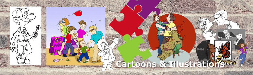 Cartoons, illustrations